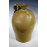 A large stoneware flagon incised initials BG,