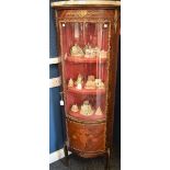 A Louis XVI Revival 'gilt' metal mounted corner vitrine/display cabinet,