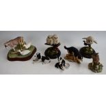 A Border Fine Arts James Herriot Collection model, Out for a Duck 18916; others, Country Artists,