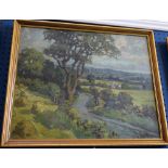 Hurst Balmford (19/20th century) Country Lane signed, oil, 48.5cm x 58.