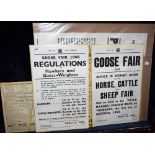Local Interest - 1960s City of Nottingham Goose Fair Regulation posters;