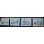 Wallace Spence (Derby Artist) A set of four, Shipley Wind, Erewash Canal; Bridge Inn,