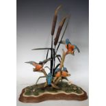 A large Border Fine Arts study of Kingfishers, numbered 495/750,