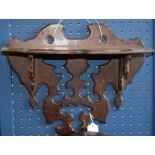 A Victorian mahogany shaped and pierced wall bracket