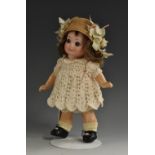 A small Armand Marseille 253 bisque head Googly-eyed doll, circa 1910,