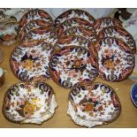 A Royal Crown Derby Imari palette dessert service,