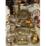 Metalware - a late 19th century Sheffield electroplated three piece tea service;