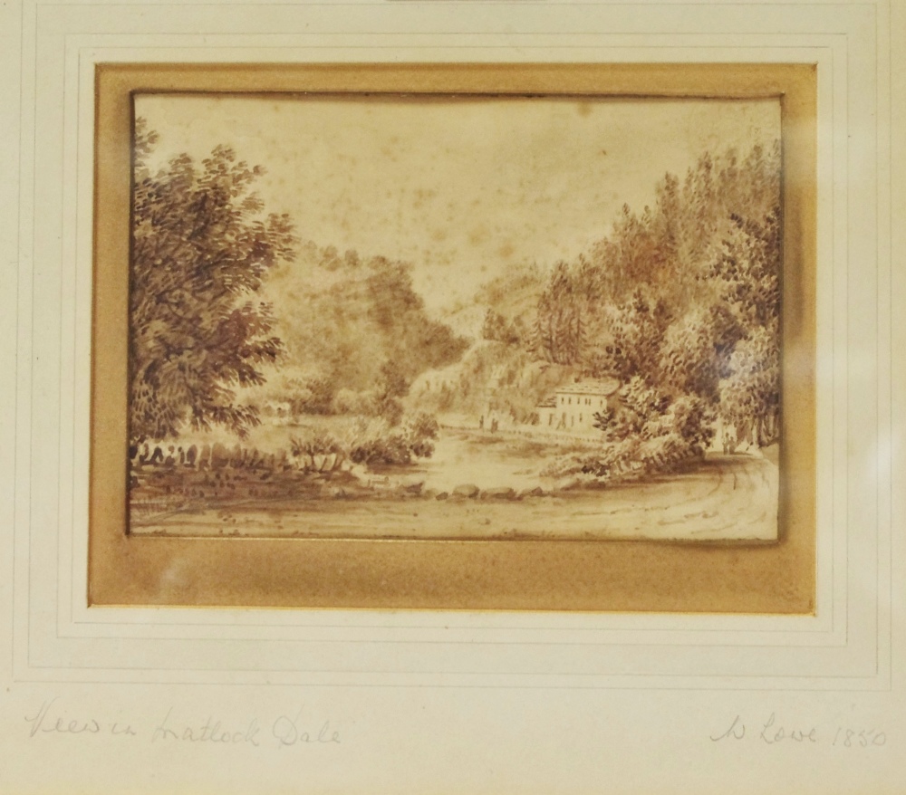 W** Lowe View in Matlock Dales signed, dated 1850,