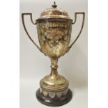 Local Angling Interest - mid 20th century plated trophies including The Buxton Cup 1954-63; W.H.A.