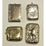 A Victorian silver vesta, Birmingham,