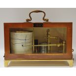 An early 20th century barograph by T B Winter & Sons, seven day clockwork movement,