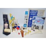 Collectables - Concorde memorabilia; Golly tie; BEA salt and pepper; Christian Dior; badges;