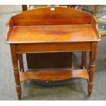 A Victorian stained pine washstand