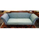 A scroll arm sofa,