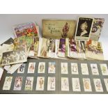 Postcards and Cigarette cards- early 20th century, military interest,