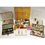 Fishing flies and lures including General Wet Selection Invicta; Butcher; Connemara Black etc.