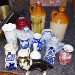 Ceramics - Aynsley Wild Tudor; cottage ware tea pots; Prinknash; stoneware jars;