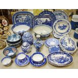 Blue & White - decorative ceramics including ginger jar and covers; Adams oriental cabinet plates;