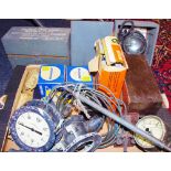 World War Military Interest - Cambridge Dial Thermometer; other gauges; Negretti and Zambra gauge;