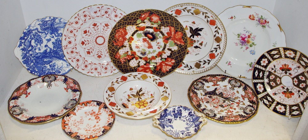 Royal Crown Derby - Peony pattern cabinet plate; 2451 pattern; A.