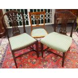 Two mahogany Hepplewhite style dining chairs;