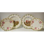 A pair of Royal Pinxton Roses wavy edge cabinet plates;