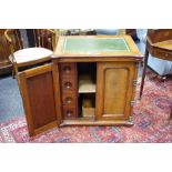 An unusual 19th century flamed mahogany writing desk,