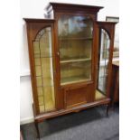 A Sheraton revival mahogany display cabinet,