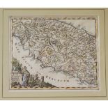 Eturiae Latii Umbriae Piceni Sabinorum et Marsorum Vetus et Nova Descripto map framed