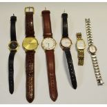 Watches - Omega Deville lady's gold plated wrist watch; Raymond Weil lady's wristwatch,