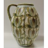 A Denby Glyn Colledge vase with handle,