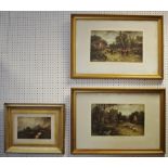 After Elmer Keene, hand tinted lithographs,