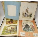 An impressive Victorian sketch book and scrap album comprising of intricate botany observational