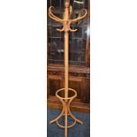 A bentwood coat stand,
