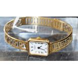 A lady's 9ct gold Rotary watch with 9ct gold bracelet strap