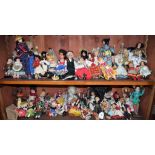 Dolls - 20th century small and miniature collectors character dolls including Lebonese, Spanish,