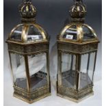 A pair of contemporary Moroccan style decorative lanterns (2)