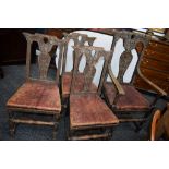 A set of eight 19th century Revivalist oak Country House dining chairs,