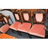 A set of four Edwardian mahogany dining chairs (4)