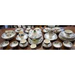 A Royal Cauldon Victorian pattern dinner and coffee service, serving platters,