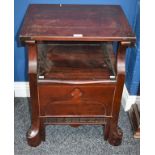 An unusual mahogany commode,