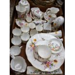 Ceramics - Royal Crown Derby Posies pattern inc tea jar and cover, coffee cans, cake plate,