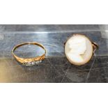 A 9ct gold diamond set dress ring;