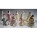 Ceramics - a Coalport figure, Queen Victoria, limited edition, numbered; others similar,