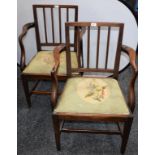 A pair of 'George III' mahogany open armchairs (2)