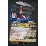 A Scalextric Set 31, part set, including C72 green and white BRM, C86 red Porche; others,