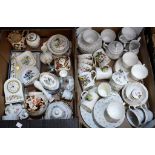 Ceramics - Aynsley Wild Tudor, including candlesticks, jars, clock, etc; a Wedgwood photo frame,