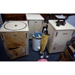 A vintage retro Hotpoint washing machine; others,