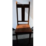 An Art Nouveau/Arts & Crafts oak side chair,