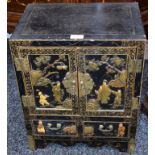 A Chinese 'lacquer' table-top cabinet,